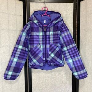 Columbia Kids Reversible Insulated Shell/Fleece Hooded Jacket Size XXS 4-5